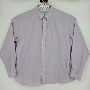 Untuckit Shirt Mens 3XL Button Up Casual Preppy Plaid‎ Long Sleeve Wrinkle Free